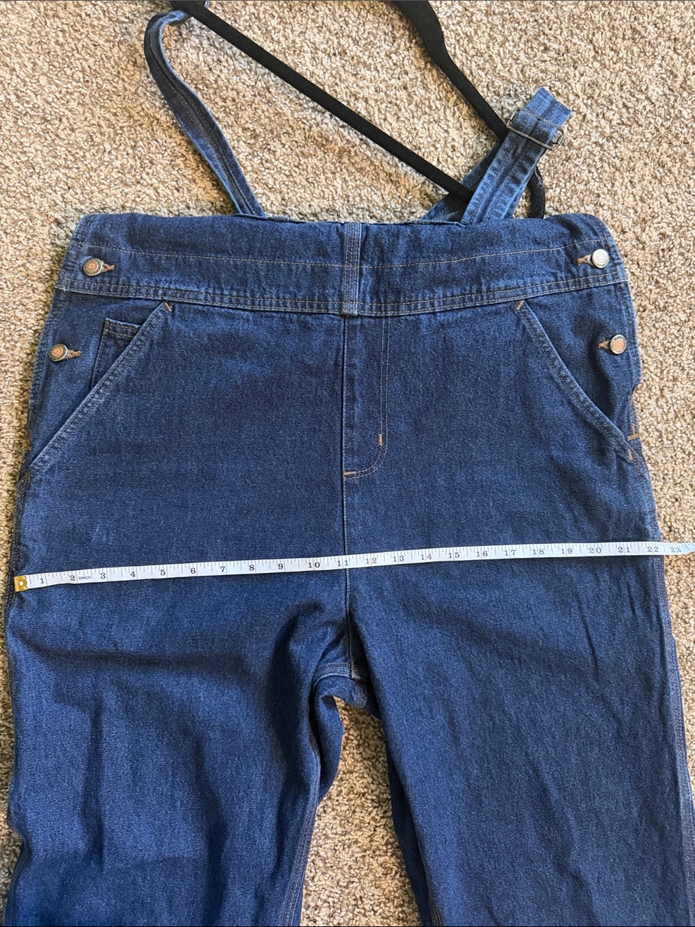 Vintage Carhartt Baggy Denim Overalls Y2K Utility Carpenter 14x28 Best 8/10 - Picture 9 of 11